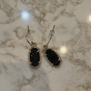 Kendra Scott Black Glitter Earrings